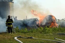 Photos: Machine shed destroyed by fire in rural Polo