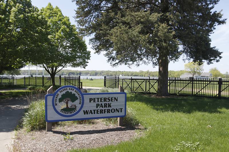 A section of Petersen Park on Monday, May 6, 2024, in McHenry.  A Wisconsin man faces an attempted murder charge after McHenry police said he attacked a woman in Petersen Park while out with his unleashed dog.