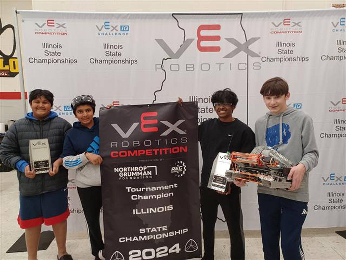 FVR team Vorombe Titans attended the Middle School State Competition on March 16 and came out tournament champions, earning an invite to the World Competition alongside FVR's Thunderbirds.