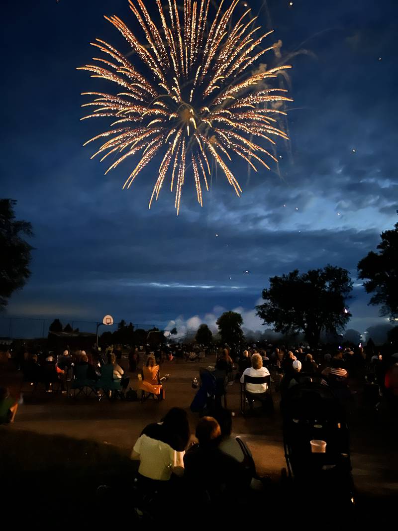 Spectators watch the fireworks at Let Freedom Ring in Mt. Morris on Thursday, July 4, 2024.
