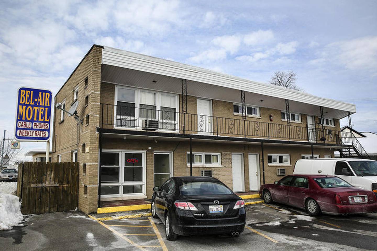 The Bel-Air Motel is seen from its parking lot Tuesday in Joliet.