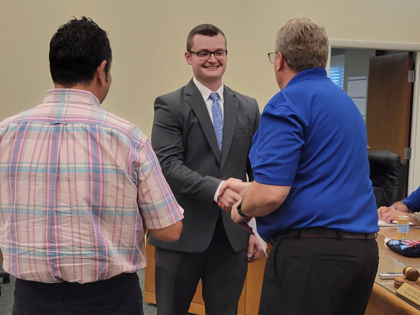 Maurivio Silvestri was sworn into the Elburn Police Department on Monday, July 15. He holds an associate degree in criminal justice and will complete several training programs.