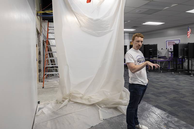 Dixon High School Assistant Principal John Tate discusses renovations to the tech area of Dixon High School on Thursday, June 13, 2024. The renovations to the school have come from ESSER grant funding.