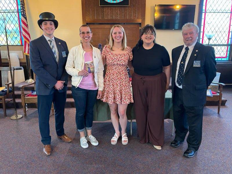 Crystal Lake’s Nunda Masonic Lodge 169 awarded three scholarships to McHenry County high school graduates Sarah Barklow, Rebekah Reeves and Megan Curry on May 28, 2024