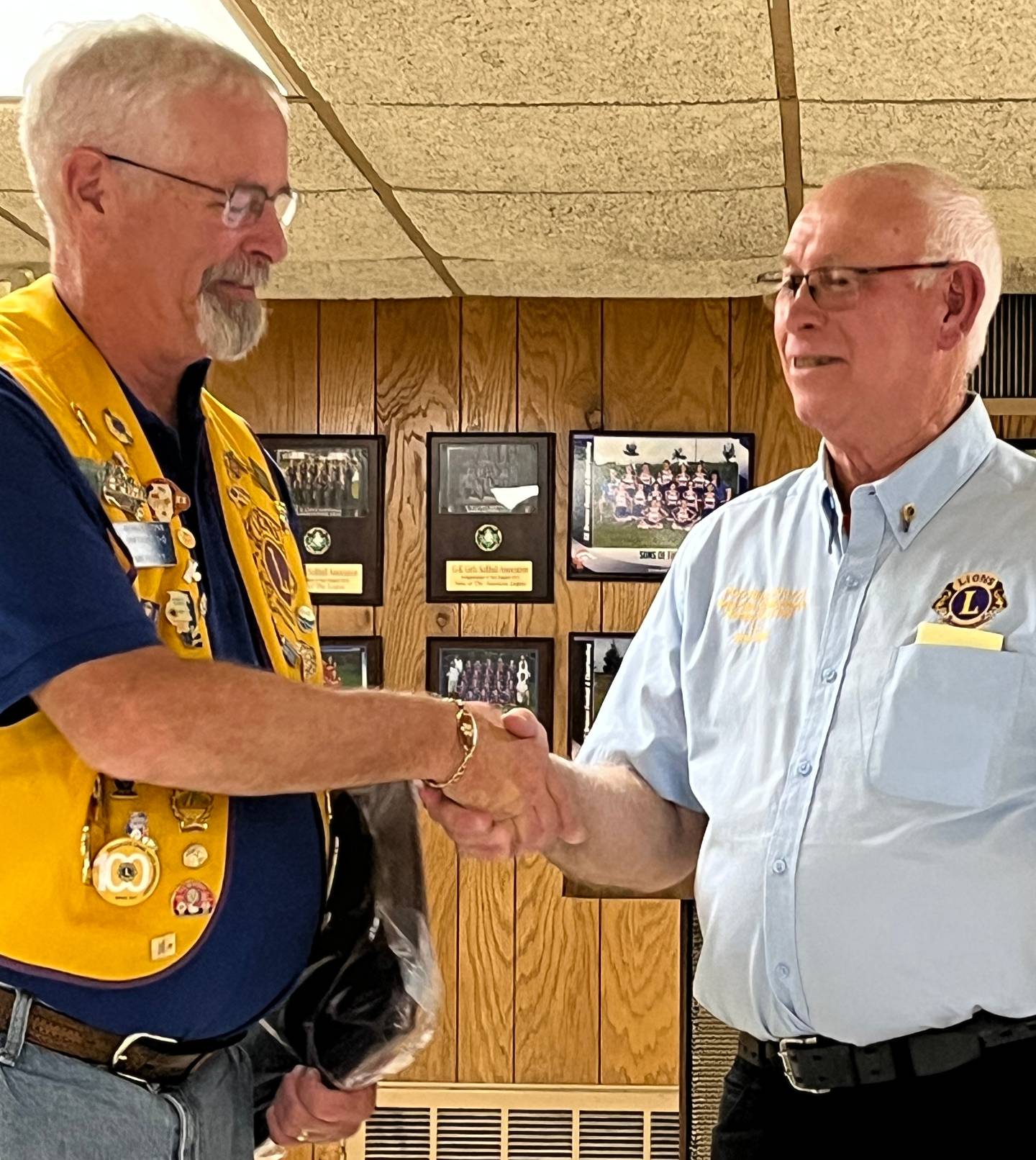 (Left to right); Genoa Lion Todd Merritt and former District 1J Governor Rick Tonozzi