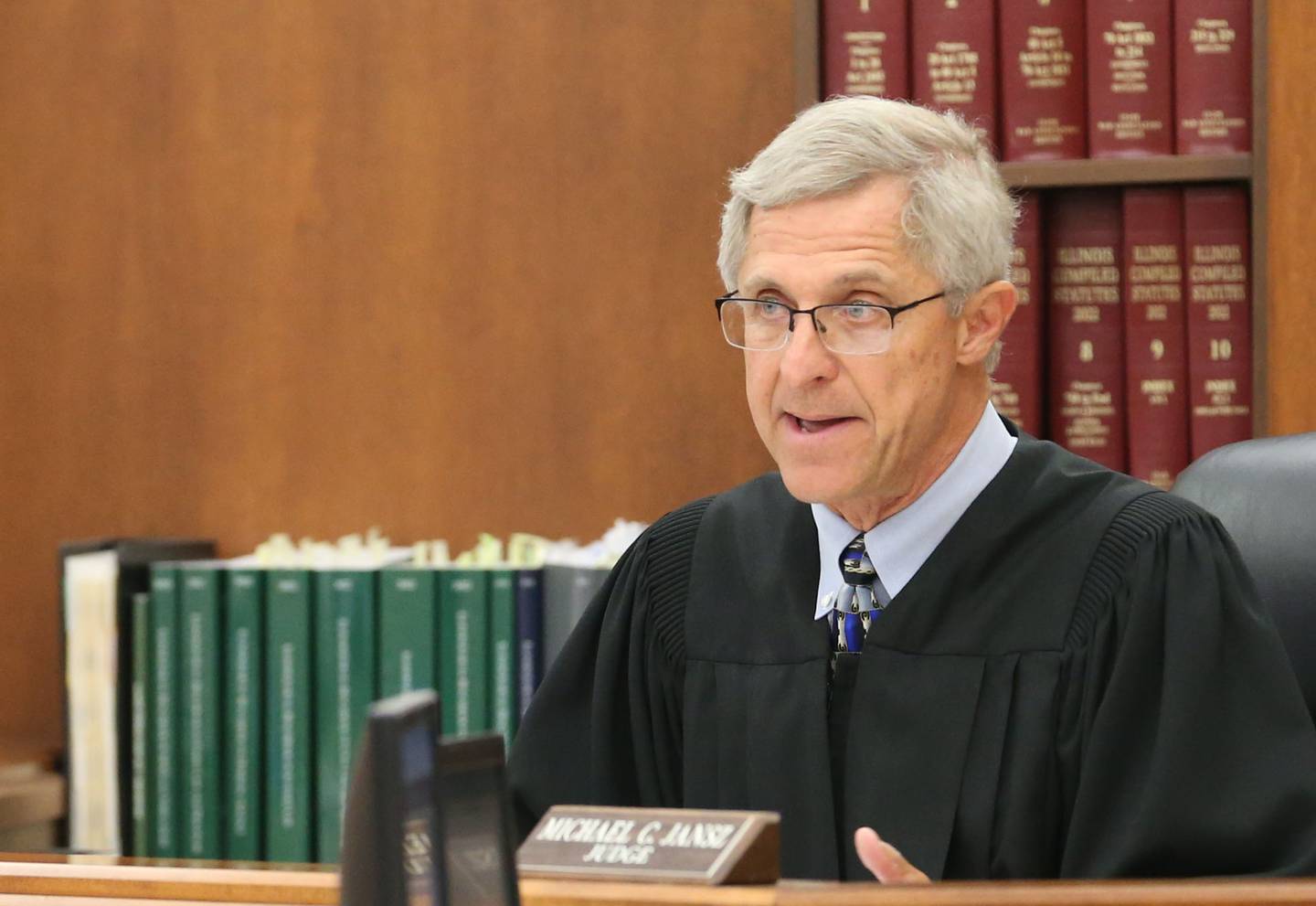 Judge Michael C. Janse speaks during a hearing regarding Chester Weger on Monday, Sept. 11, 2024 at the  La Salle County Government Complex in Ottawa.