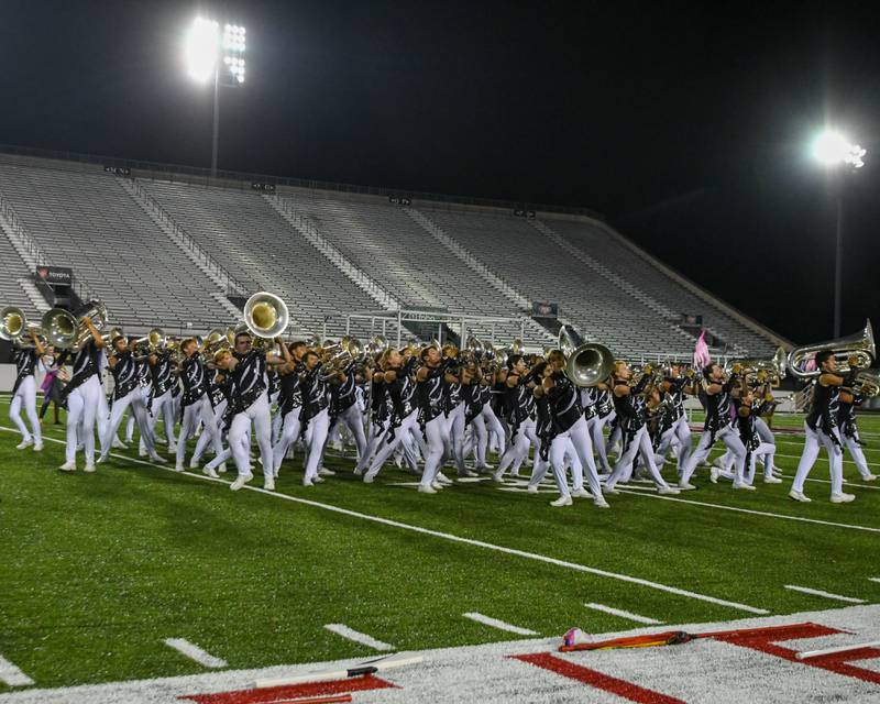 The Phantom Regiment out of Rockford performs during the Drum Corps International Midwest Classic on Saturday, July 13, 2024, at Northern Illinois University Huskie Stadium in DeKalb.