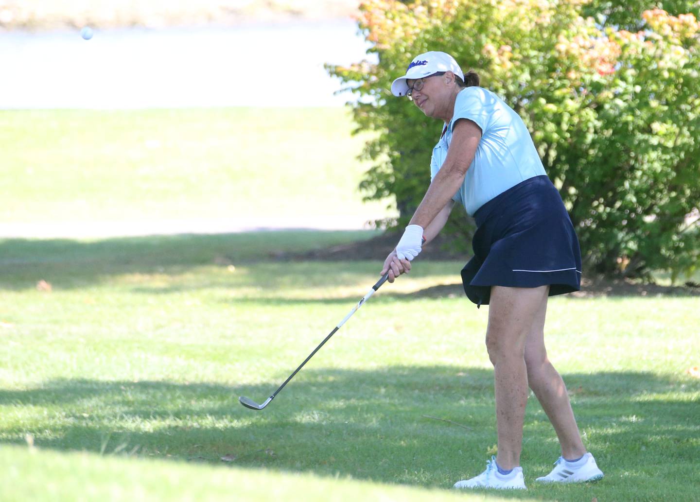 Mary Scheri of Spring Creek golfs on the sixth hole during the Illinois Valley Women's Golf Invitational on Saturday, Aug. 11, 2024 at Deer Park Golf Club in Oglesby.