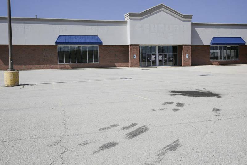 The former Century Title building is seen Tuesday along Larkin Avenue in Joliet.