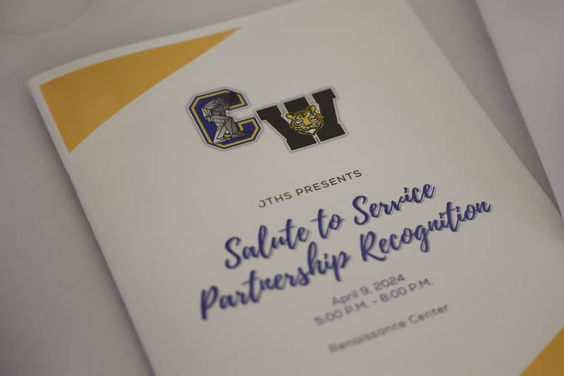 Joliet Township High School District 204 hosts their annual Salute To Service Partnership Recognition dinner on Tuesday, April 9, 2024 in Joliet.