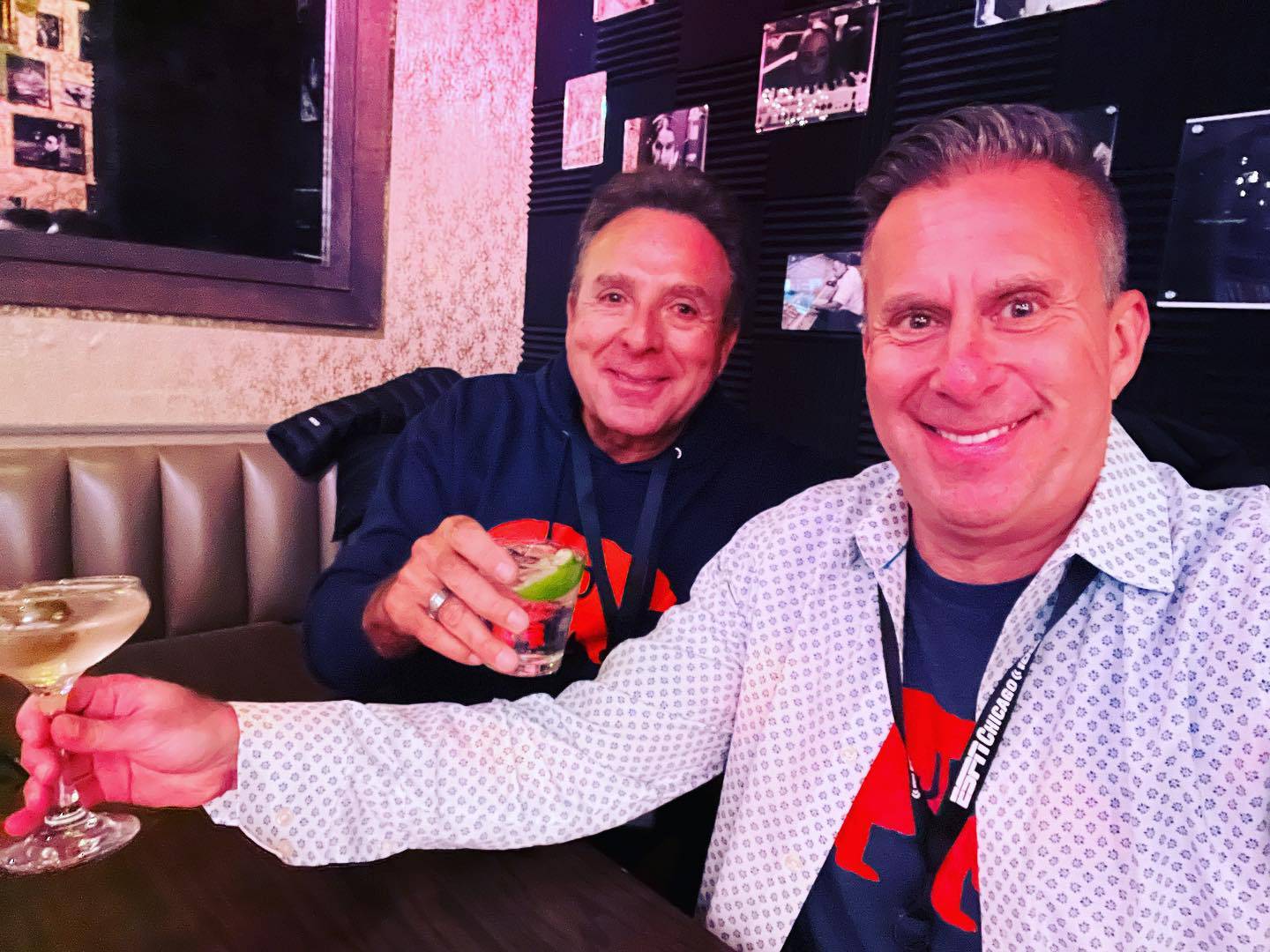 ESPN-1000 radio host Marc Silverman (right) with his friend and mentor, former TV anchor Mark Giangreco..