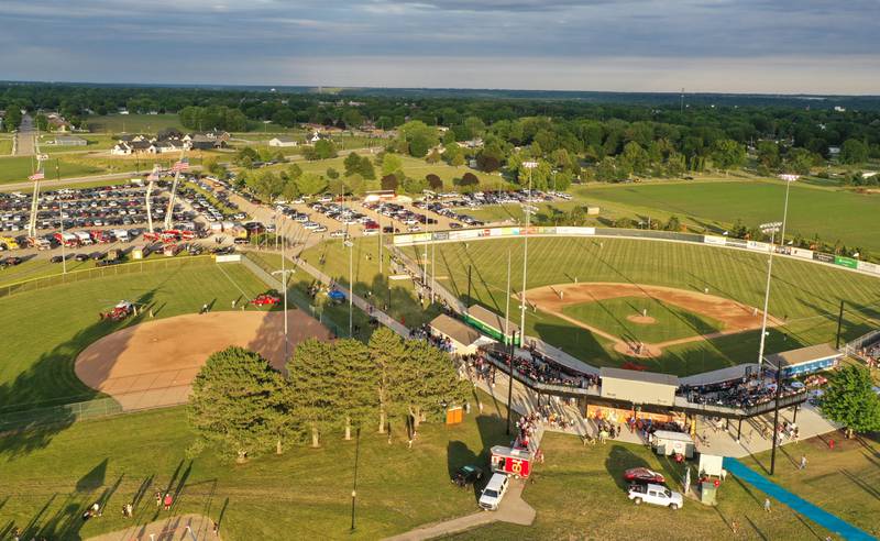 The Illinois Valley Pistol Shrimp play on first responder night at Schweickert Stadium on Tuesday, June 11, 2024 in Peru.