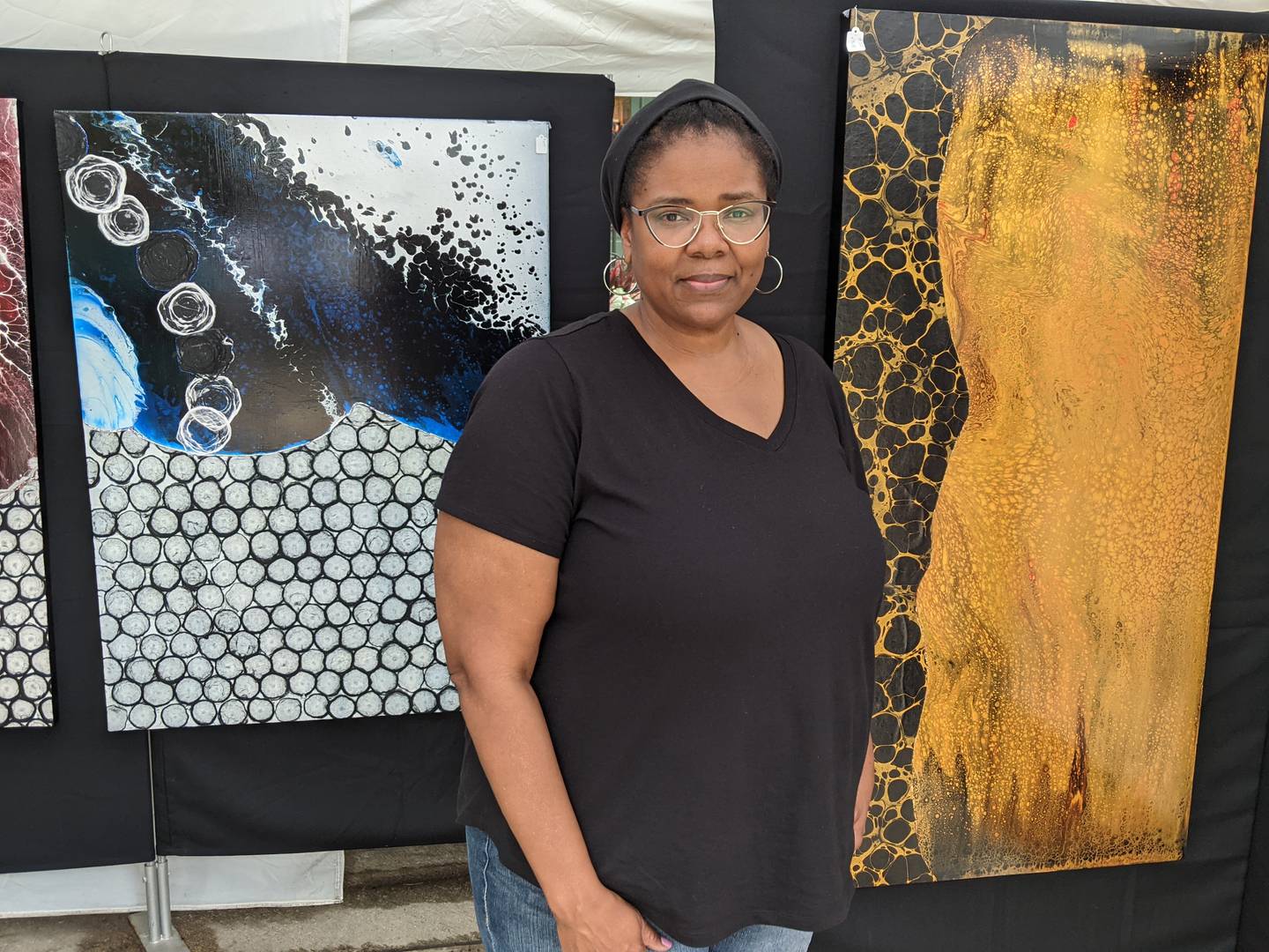 Yolanda Franklin of Bolingbrook is a mixed media artist and uses a variety of materials.