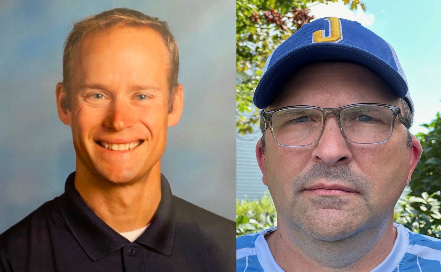 Johnsburg AD Casey Duval and baseball coach Eric Toussaint.