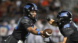 Jonas Williams throws for 327 yards, four TDs in Lincoln-Way East debut, a win over Maine South