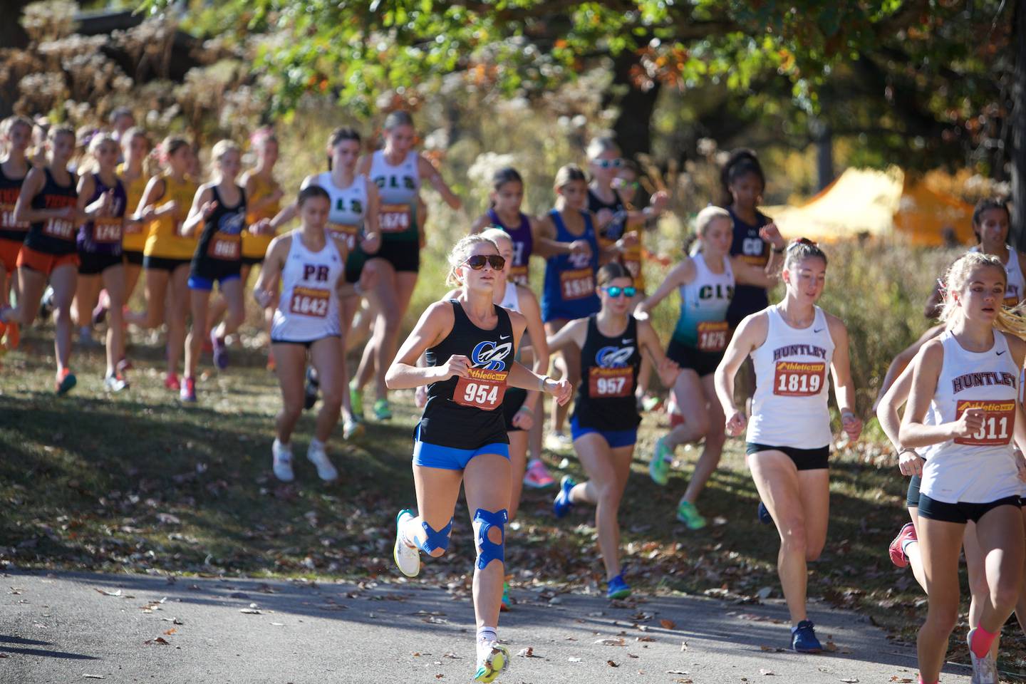 Varsity Girl's compete in the Fox Valley Conference meet on Saturday, Oct. 19,2024 at Hickory Nut Grove Preserve in Cary.