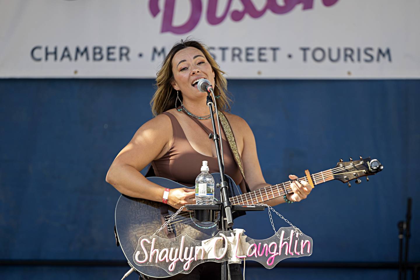 Shaylyn O’Laughlin performs for an early crowd Saturday, Sept. 2, 2023 at Dement Town Music Fest in Dixon. O’Laughlin was followed up by Kirkland and Hello Weekend to finish off the evening.