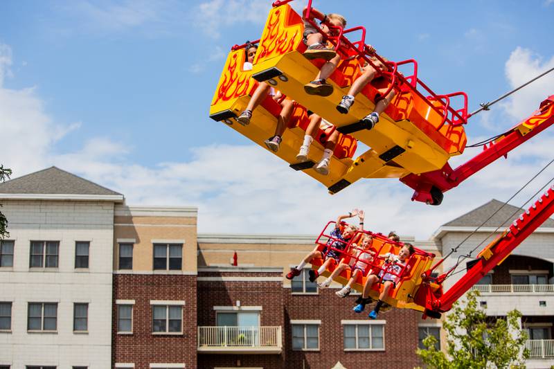 Rides carrying festival goers fill the skies during the Downer’s Grove Rotary Fest, Saturday, June 22, 2024.

Suzanne Tennant/For Shaw Local News Media