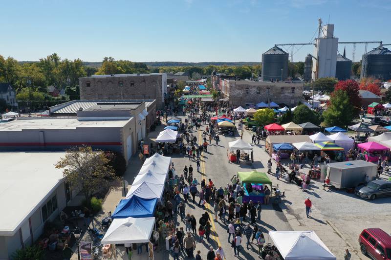 A large crowd attends the 52nd annual Burgoo festival on Sunday, Oct. 9, 2022 in Utica.