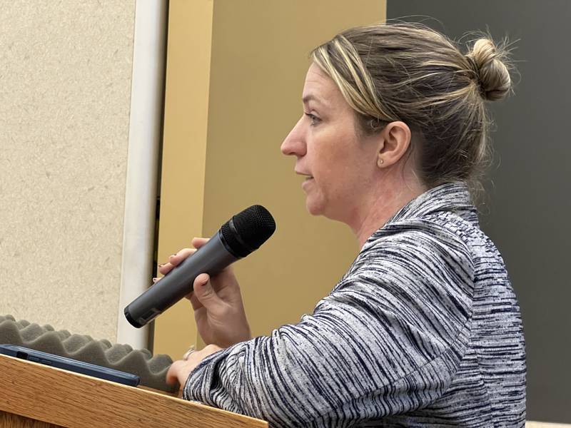 On June 21, 2023, Kristen Faber was one of two Squaw Grove Township residents to speak out against a proposed solar garden on the west side of Somonauk Road, less than a mile north of Chicago Road.