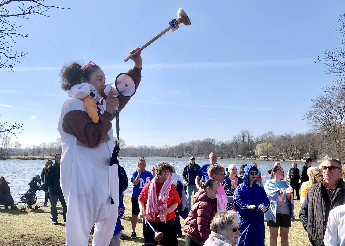 A Polar Plunge to raise money for Special Olympics Illinois was held in Ferson Creek in St. Charles on Sunday, March 3, 2024.