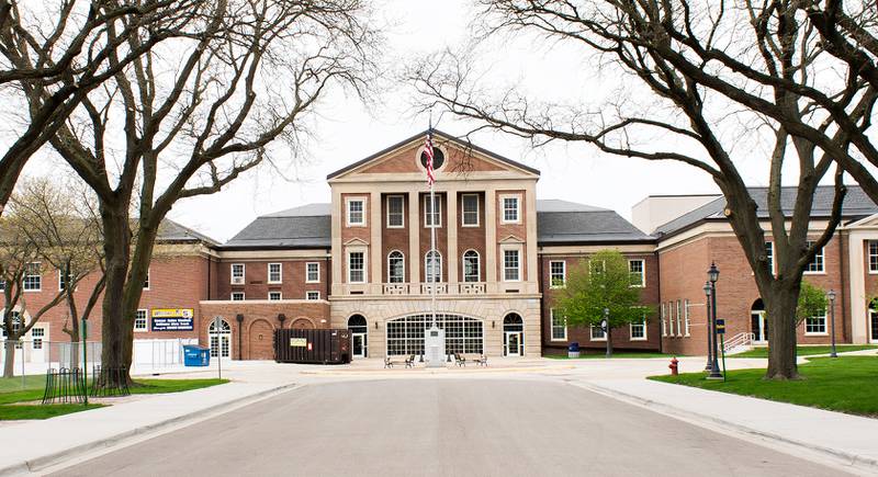 Sterling High School circle drive and commons