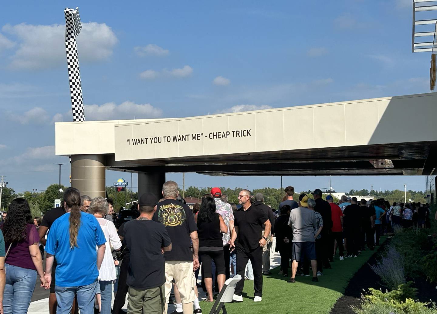 Hundreds of people waited in line for the Hard Rock Casino Rockford to open on Thursday, Aug. 29, 2024.