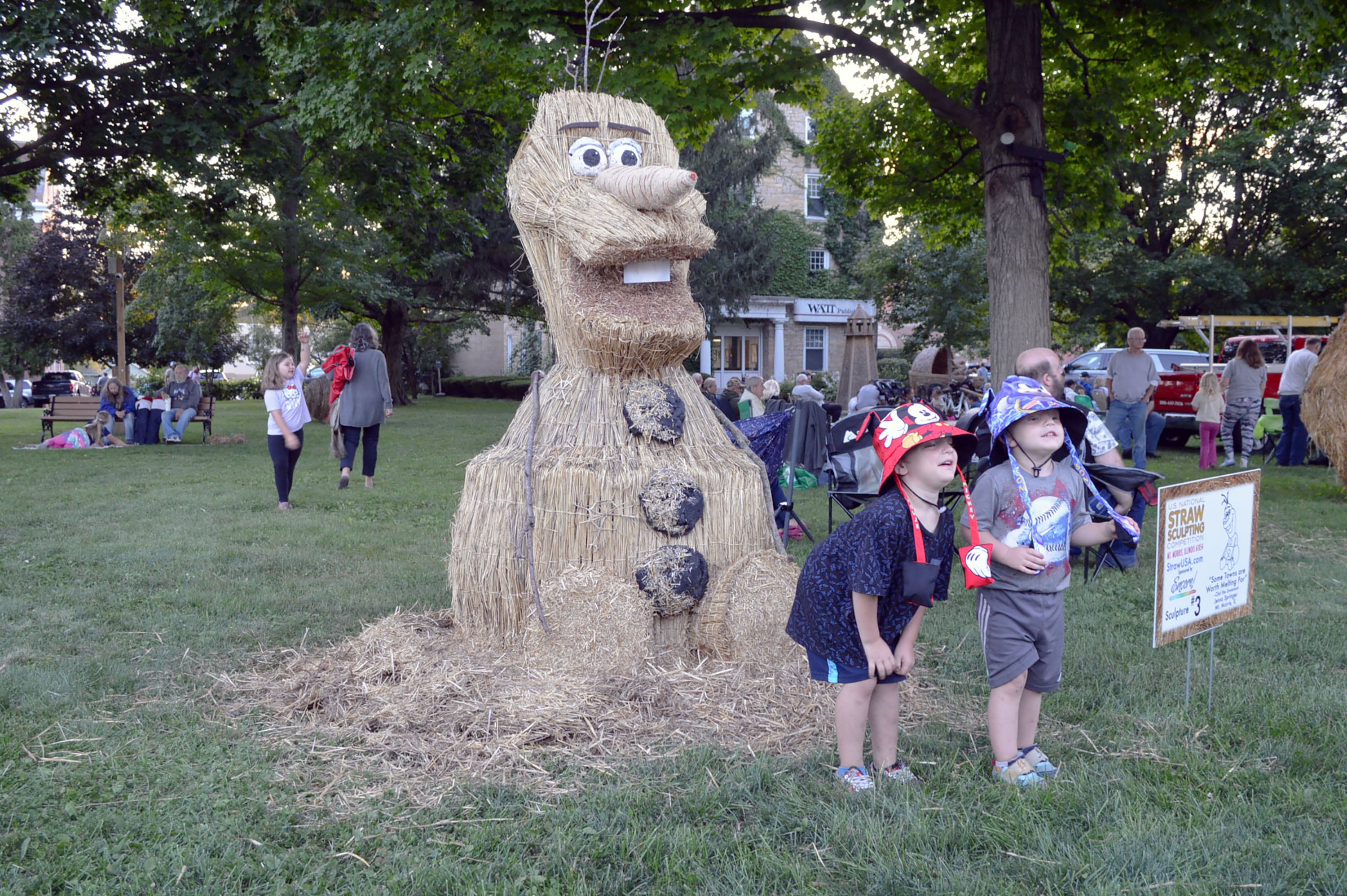 Five new straw sculptures await visitors to Mt. Morris’ national straw sculpting competition