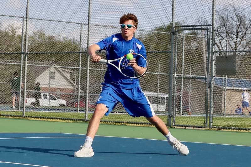 Princeton's Ben Anderson has it made in the shades against Coal City Monday. The Tigers won 5-0 to improve to 10-0.