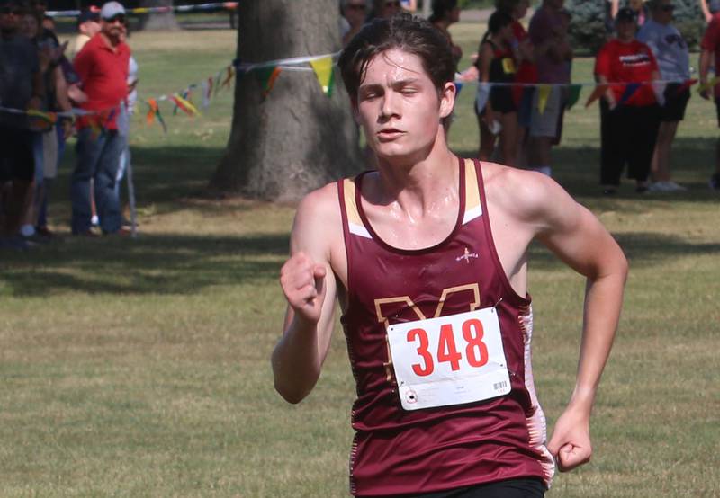 Morris's Hunter Russell runs in the Gary Coates Cross Country Invitational on Saturday, Sept. 14, 2024 Zearing Park in Princeton.