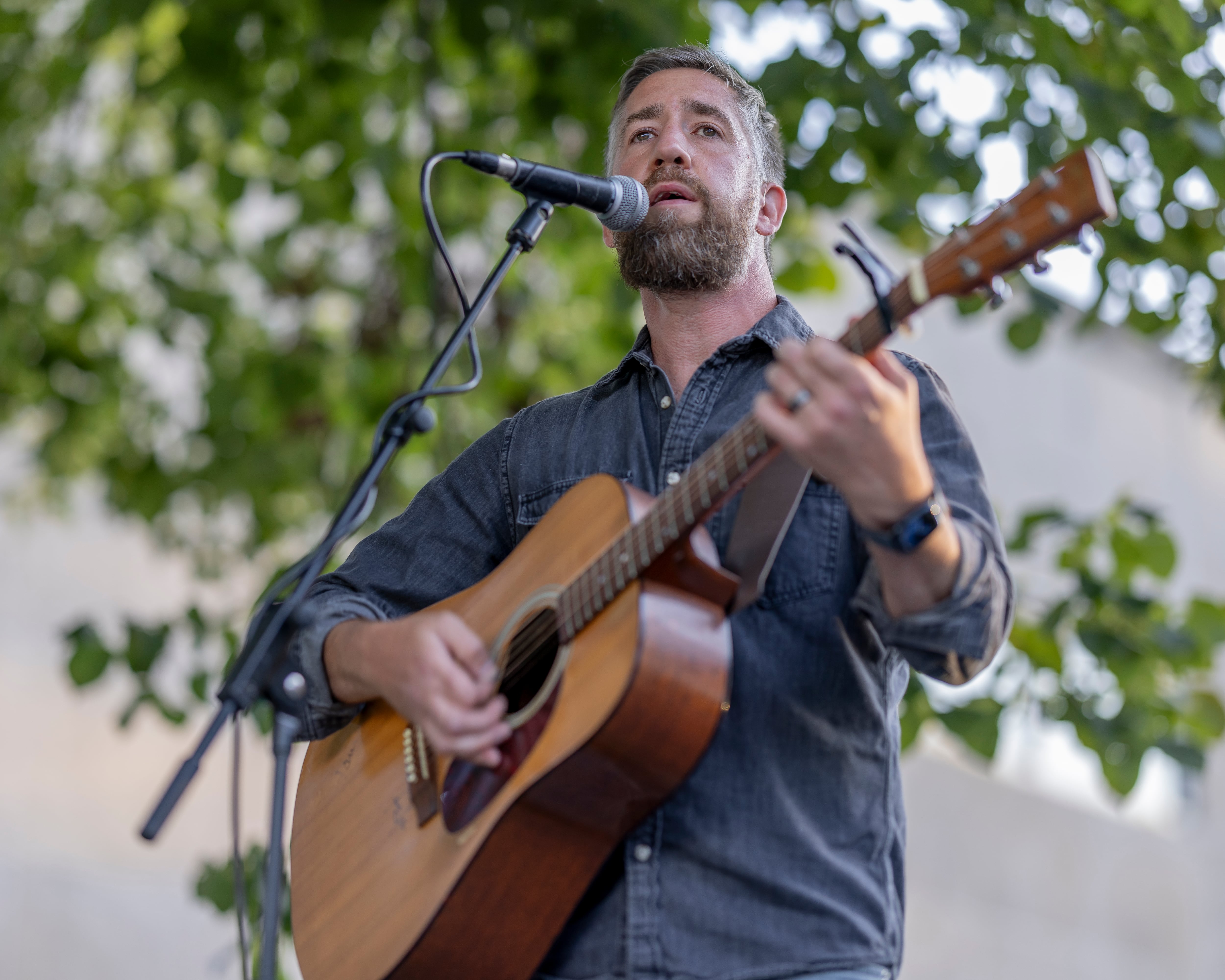 Musician Andrew Blomquist performed both before the start of and during the intermission of the Mendota Sweet Corn Pageant on August 9, 2024.