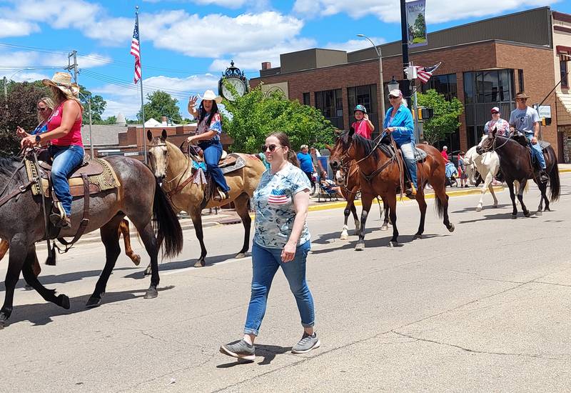 A procession of horses conclude the Liberty Fest parade on Sunday, June 30, 2024, in Streator.