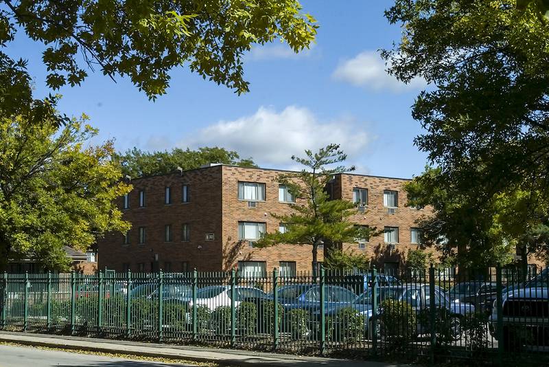 Evergreen Terrace housing complex, in the 300 block of North Broadway Street in Joliet. The Joliet City Council voted Aug. 18 to purchase the complex.