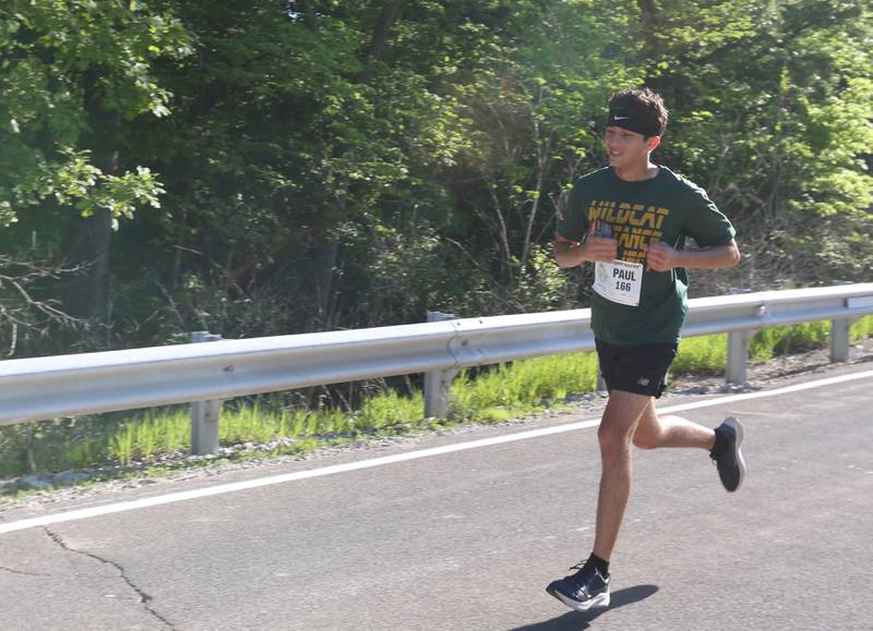 Paul De Avila of Joliet, runs during the Starved Rock Marathon and Half Marathon on Saturday, May 11, 2024 at Starved Rock State Park.