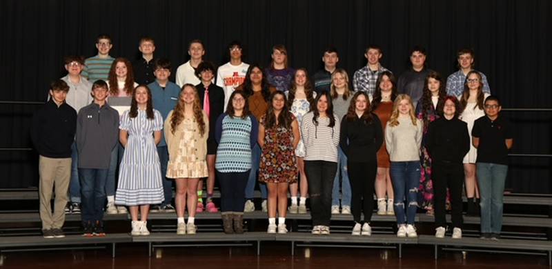 The students graduating from Mazon-Verona-Kinsman Elementary.