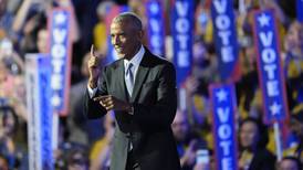 Obamas close DNC’s second night with rousing Harris endorsement and pointed warnings about Trump