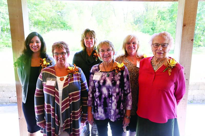 This year’s Women of Distinction recipients were (front row, from left) Lisa Aber, Mary Jane Thornton and Jane Kunkel; and (back row) Aseret Loveland, Angie Charlet and Donna Braida. Unable to attend the event was recipient Kirsten Johnston. A full story, and more pictures, will be posted later