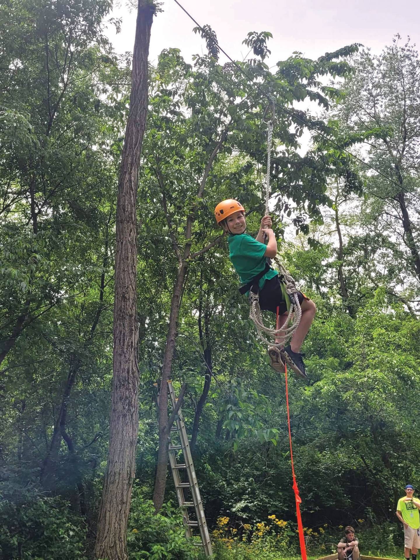 Echo Bluff Park, enclosed in the woods in rural Spring Valley, offers a zip line and challenge course.