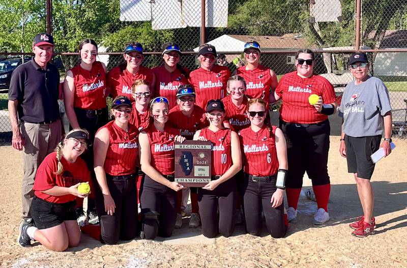 The Henry-Senachwine softball team defeated Annawan-Wethersfield 2-0 on Friday, May 17, 2024 in Amboy. It is the Mallards' first regional title since 2006.