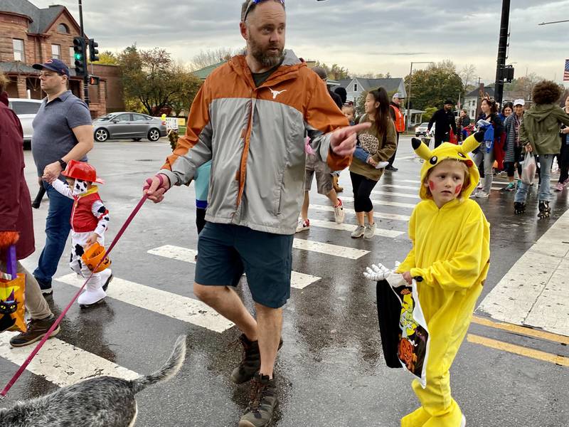 Costume-clad families took downtown DeKalb by storm Thursday, Oct. 26, 2023 for the 26th annual Spooktacular trick-or-treating event hosted by the DeKalb Chamber of Commerce.