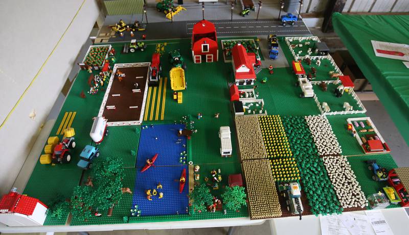 A large farm themed lego layout made by Wyatt Krause, is on display during the La Salle County 4-H Fair on Thursday, July 11, 2024 in Ottawa.