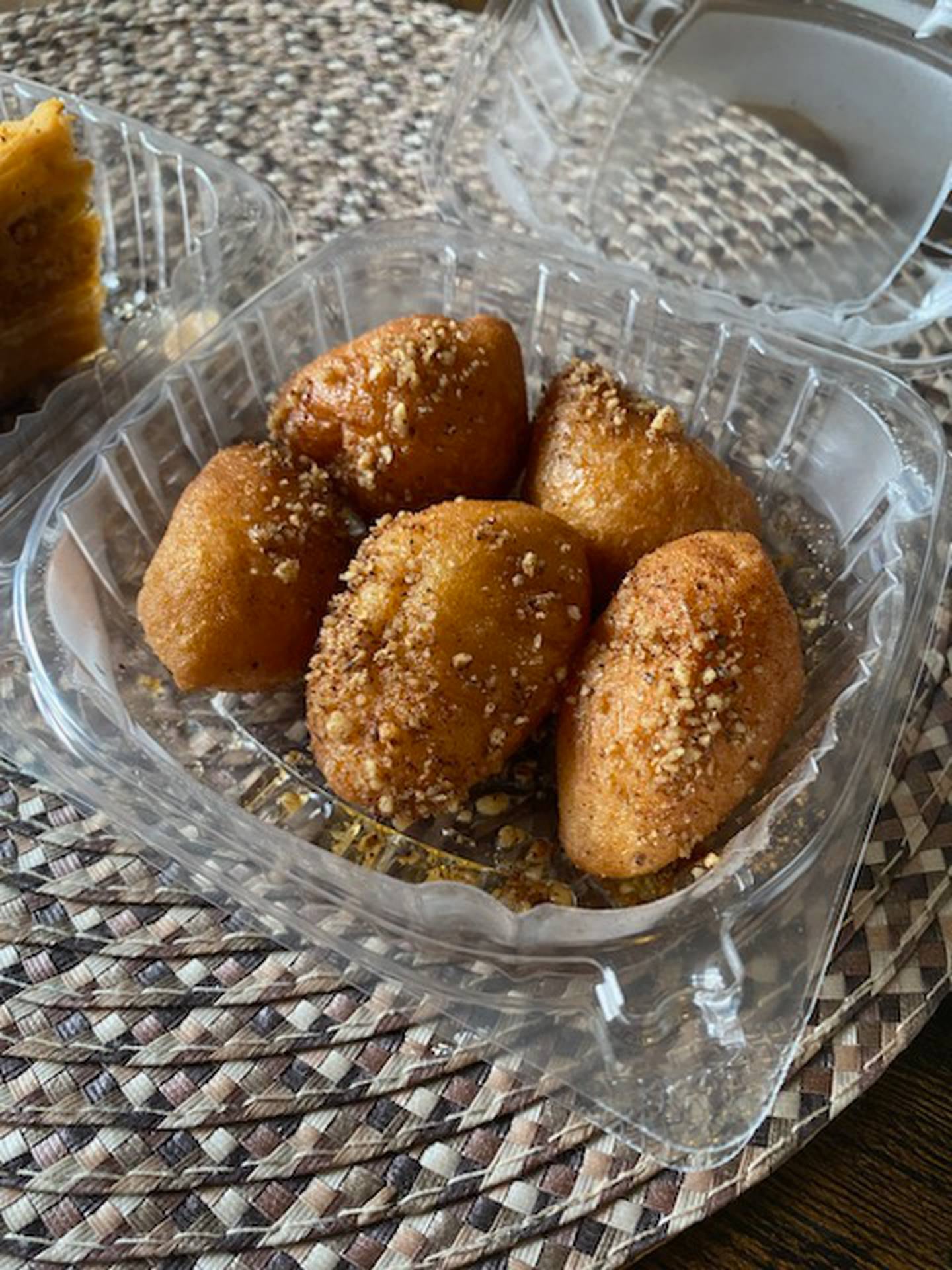 Loukoumades, fried Greek-style donuts drizzled with sweet honey and a sprinkle of cinnamon, topped with chopped walnuts is just one dessert option at The Village authentic Greek restaurant, 418 W. State St. in downtown Sycamore.