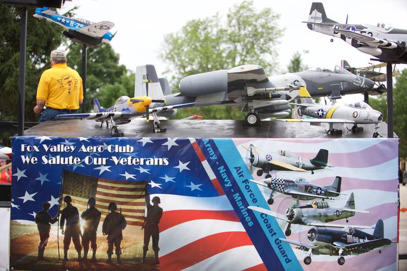 Fox Valley Aero Club float  of planes at the St. Charles Memorial Day Parade on Monday, May 27,2024 in St. Charles.