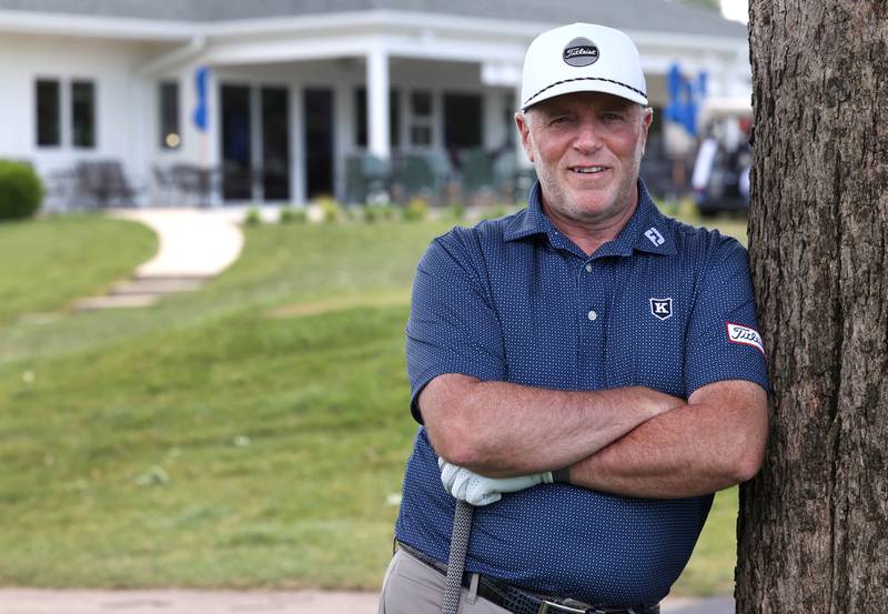 David Paeglow, head golf pro at Kishwaukee Country Club, in front of the clubhouse at the course in DeKalb Thursday, June 6, 2024. Paeglow will be competing in the U.S. Senior Open later this month.