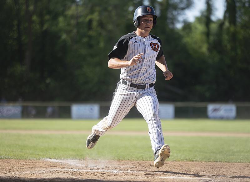 Freeport’s Ryan Coon comes on to score against Dixon Thursday, May 23, 2024 during the Class 3A regional semifinal in Dixon.