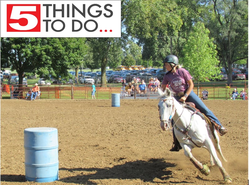 Contestant competing in the western horse show's barrel racing event at the Sandwich Fair at 10 a.m. on Wednesday Sept. 7 2022.