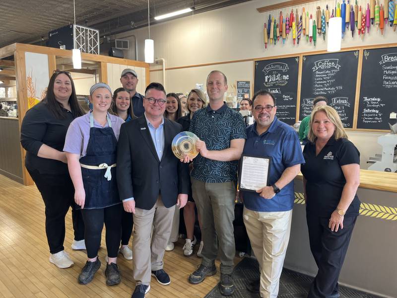 Millstone Bakery in La Salle has acquired another notch on its belt of achievements, as owners Erin and Kent Maze were presented with the Illinois Made Award Thursday at the bakery.