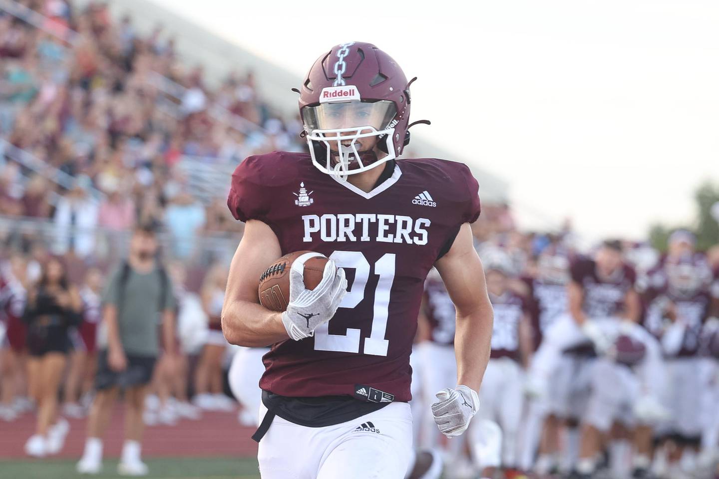 Lockport’s Johnny Wesolowski scores uncontested against Plainfield North on Friday, August 30, 2024 in Lockport.