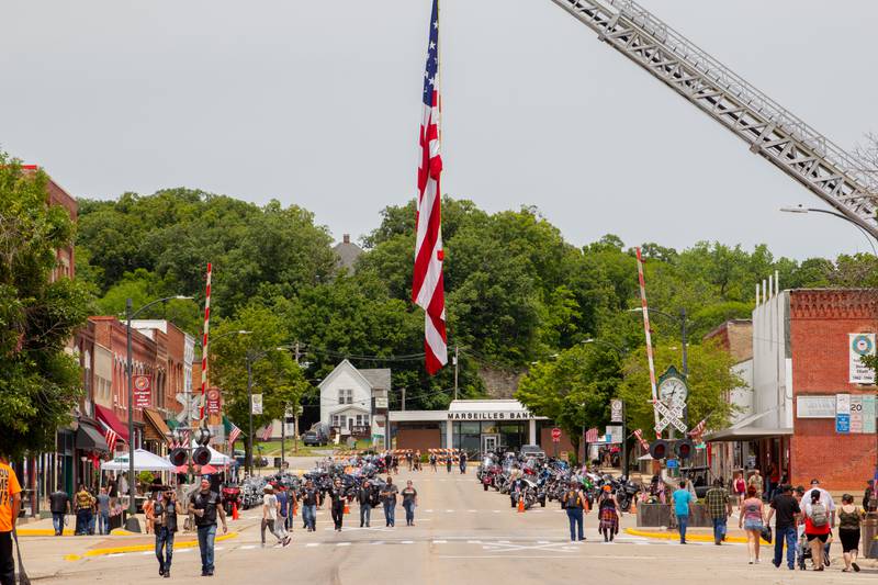 Downtown Marseilles hosts the Illinois Motorcycle Freedom Run on Saturday, June 15, 2024.