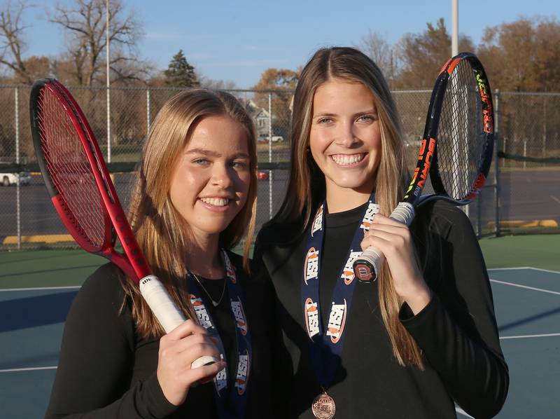 Ottawa doubles team Emma Cushing and Rylee O'Fallon are the Ottawa Times 2023 tennis players of the year.